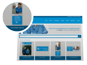 Bluebird care roller banner